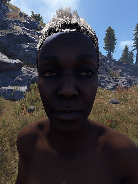 african female, short hair